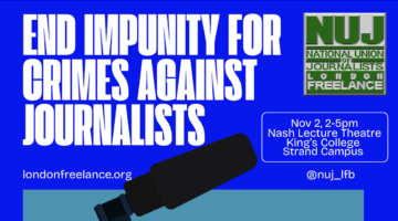 EVENT: End impunity for crimes against journalists – 2 Nov 2-5pm